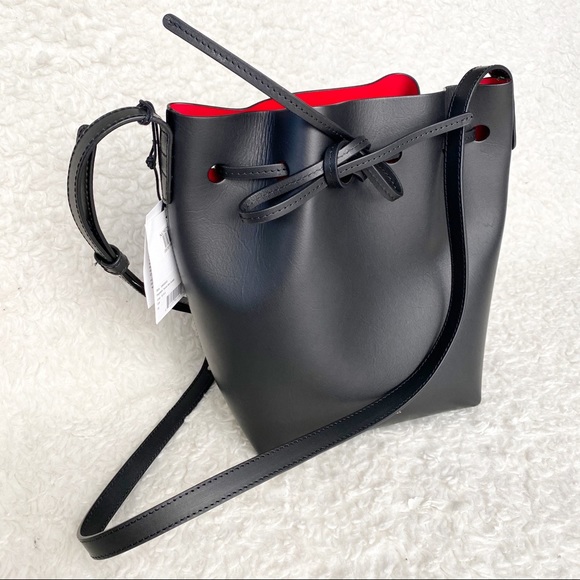Mansur Gavriel Mini Bucket Bag Black Flamma - Picture 2 of 14